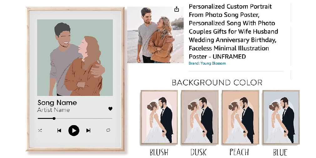 Custom Song Poster Best Romance Gifts