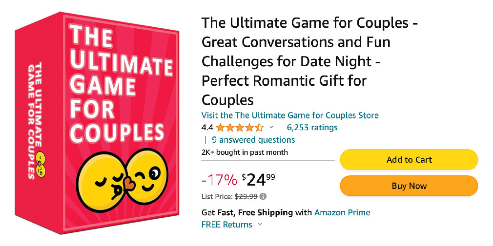 Game for Couples Best Romance Gifts