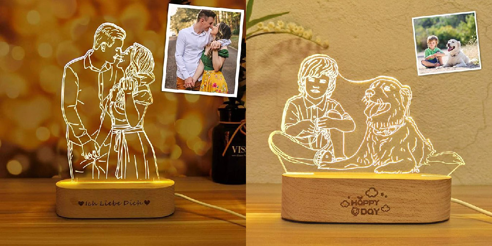 Engraved Photo Lamp Best Romance Gifts