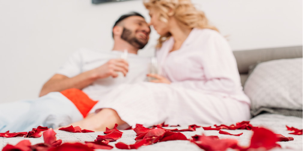 Create an intimate setting for sexual romance
